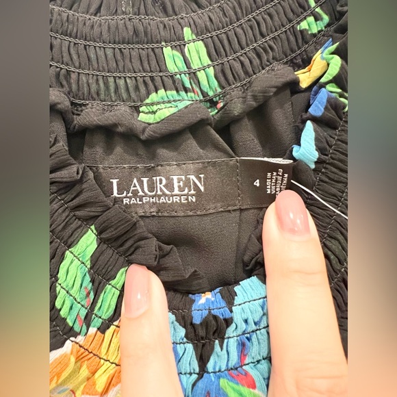 LAUREN RALPH LAUREN Floral Georgette Off THe Shoulder Dress - Picture 9 of 11